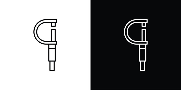 Micrometer icons vector template, EPS 10 for design