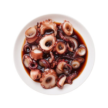 Chipirones en su tinta on a serving plate
