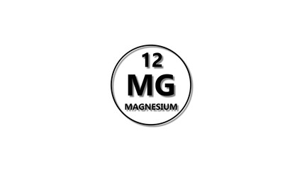 Magnesium icon texture Black color 4k illustration. 12 number Magnesium 4k illustration.