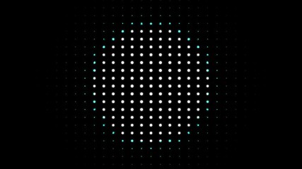 abstract animated halftone dotted retro technology background, seamless motion pattern white, cyan and yellow dots, and grids, 3d render loop animation backdrop - Powered by Adobe