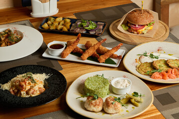 seafood dish display, gourmet presentation highlighting freshness and artistic plating details