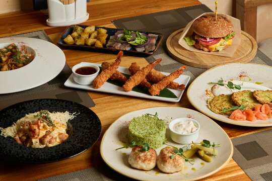 seafood dish display, gourmet presentation highlighting freshness and artistic plating details