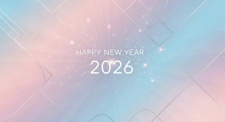 Celebrate New Year 2026 with this festive design perfect for greetings cards, social media posts, and event invitations, radiating joy and anticipation