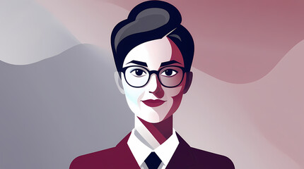 Stylish executive portrait with modern geometric design, perfect for business or corporate branding