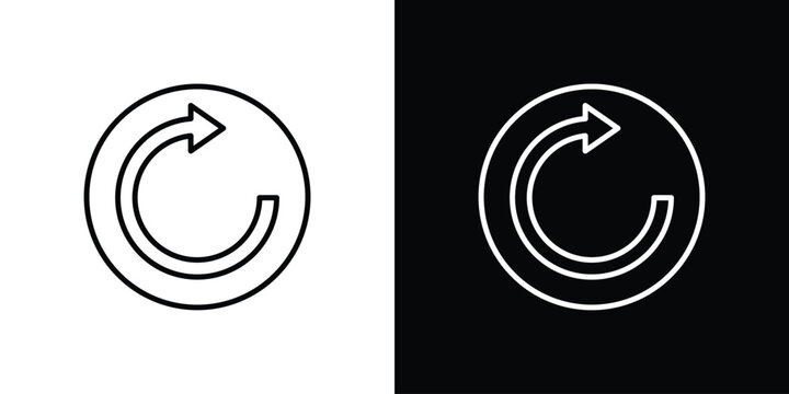 Refresh icons vector.Editable stroke.linear style sign