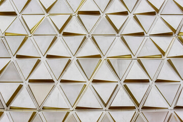 wall of a shop in triangular shapes