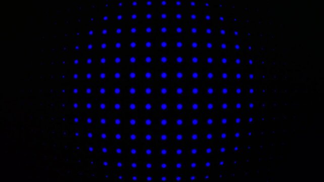 Animated abstract technology dark background with seamless blue wave motion pattern dots and grid 4K.