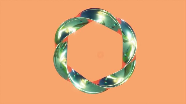 Shine Metal round curve able to loop endless 4k