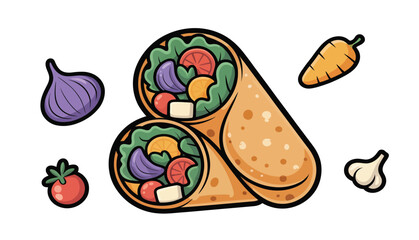 Delicious veggie wraps with fresh ingredients for a healthy and balanced meal option here today