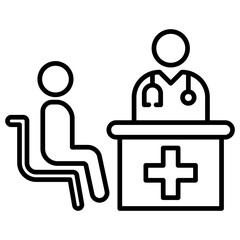 Doctor Consultation Outline Icon