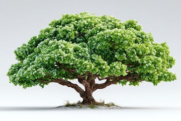 Green tree full of flowers high resolution picture