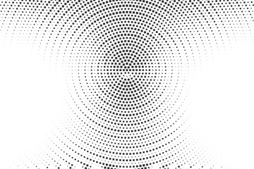 Concentric Halftone Ring Texture Vector for Optical Layouts, Retro Posters, Tech UI Effects, Modern Branding, Abstract Print Backgrounds