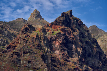 Obraz premium Volcanic peaks in Anaga mountains Tenerife