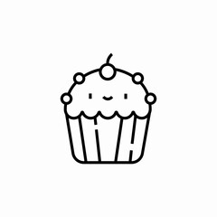 cupcake muffin icon sign vector
