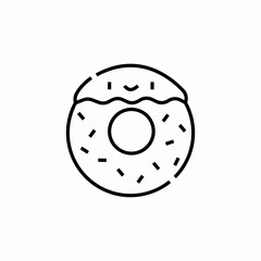donut happy face icon sign vector