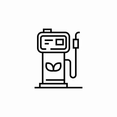 eco petrol station icon sign vector