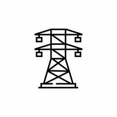 electricity tower icon sign vector