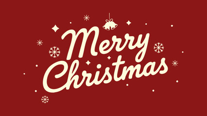 Minimalist Merry Christmas Text – Modern Holiday Typography