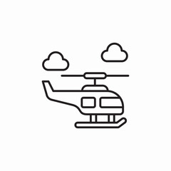 helicopter flight icon sign vector