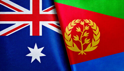 オーストラリアの国旗とエリトリアの国旗(Australia flag & Eritrea flag.)
