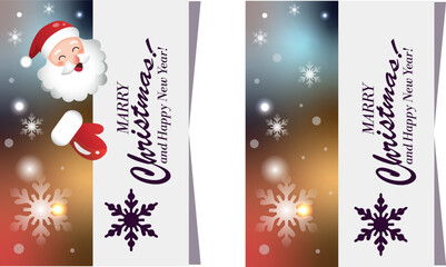 christmas card with santa claus