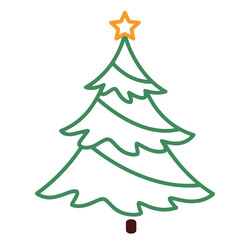 Christmas tree hand drawing doodle sketch