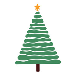 Christmas tree hand drawing doodle sketch