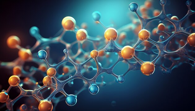 a detailed microscopic view of a molecule of magnesium glycinate - Powered by Adobe