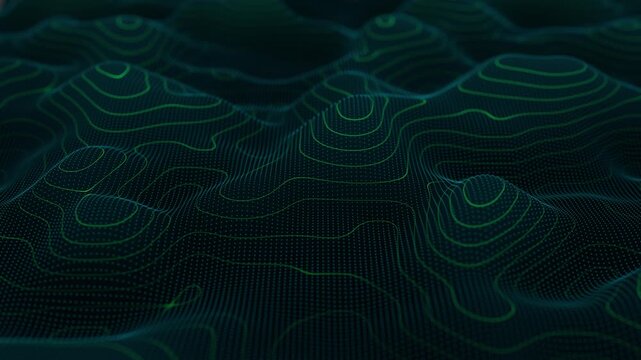 Terrain abstract video. Duration 20 sec. Maximum resolution 4K. 3D rendering.