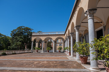 Obraz premium Renaissance Villa del Principe or Palace of Andrea Doria was built for Andrea Doria, the great admiral of Charles V, at the beginning of the 16th century. GENOA, ITALY.