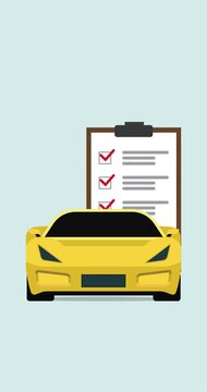Overall car inspection with checklist