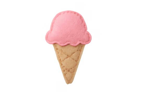 Pink felt ice cream crafting a sweet treat