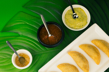 Fried empanadas, typical Colombian food