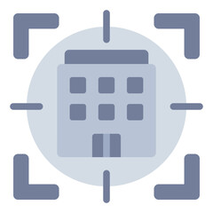 target flat icon. goal focus. planned direction. corporate area