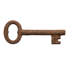 Old Antique Iron Key Transparent Background PNG