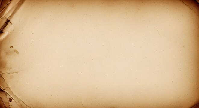 Abstract background featuring a rustic, sepia-toned parchment with burnt edges and rough texture, evoking an ancient manuscript or vintage document style for design