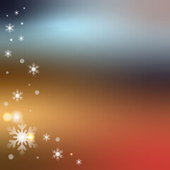 Christmas gradient background with snowflakes