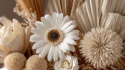 Closeup of a longlasting preserved flower bouquet highlighting natural colors and delicate details ideal for seasonal arrangements or lasting keepsakes.