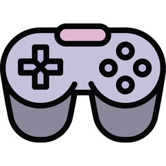 Retro Video Game Controller With Pink Button and D Pad Vector Graphic Electronic Gaming Device On Transparent Background