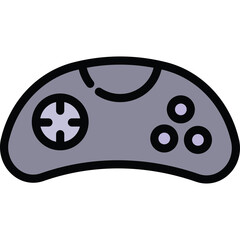 Retro Video Game Controller Icon Vector Illustration With Transparent Background And Simple Flat Design Style In Gray Color Scheme