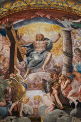 Fresco (19th century) of The resurrection of Jesus Christ.