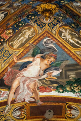 Fresco (19th century) of an angel musician in heaven.