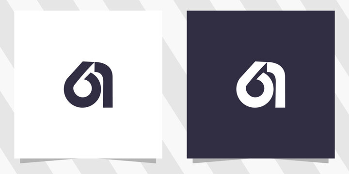 number 61 logo design vector