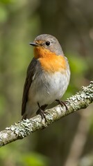 Red-breasted flycatcher (Ficedula parva) portrait