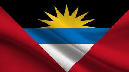 Celebration of independence day with the flag of antigua and barbuda
