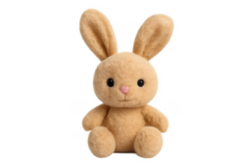 Brown fluffy stuffed rabbit toy for children holiday season