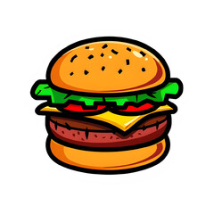 burger logo 2D png