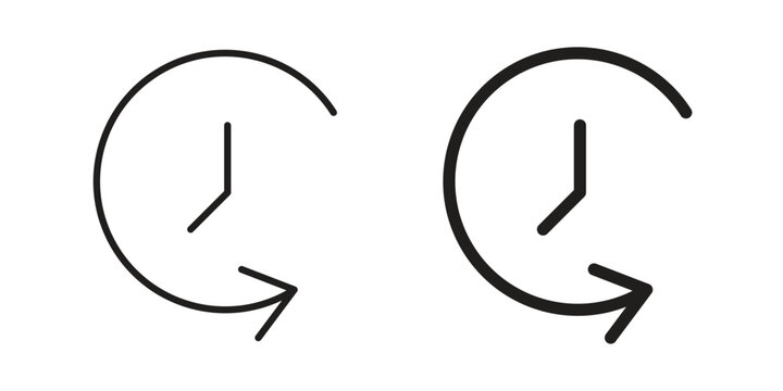 Wait time icon concept outline symbol design. Simple element illustration.