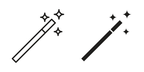 Wand icon concept outline symbol design. Simple element illustration.