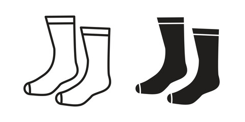 Women socks icon concept outline symbol design. Simple element illustration.